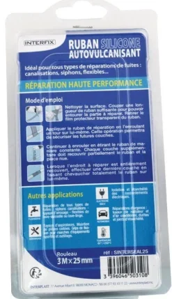 Discount INTERPLAST Ruban silicone autovulcanisant multifonctions 3m x 25 mm