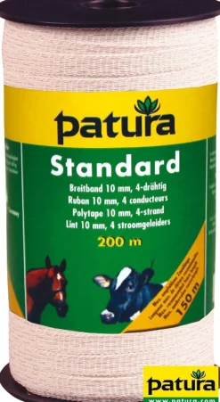 PATURA Ruban STANDARD 10 mm blanc 4 inox