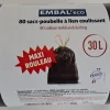 Hot Sac poubelle 30L coulissant EMBAL ECO x80 sacs