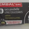 Online Sac poubelle 50L coulissant ultra résistant 8 sacs