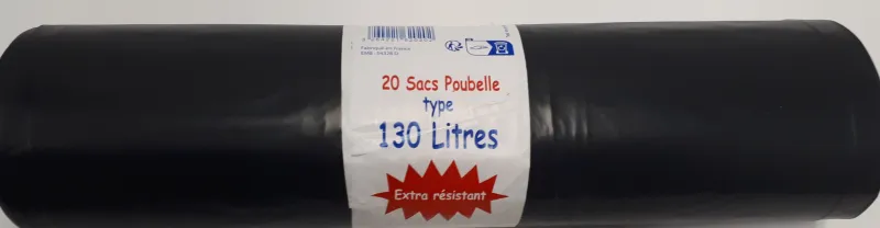 Hot Sac poubelle 130L à lien traditionnel (x20)