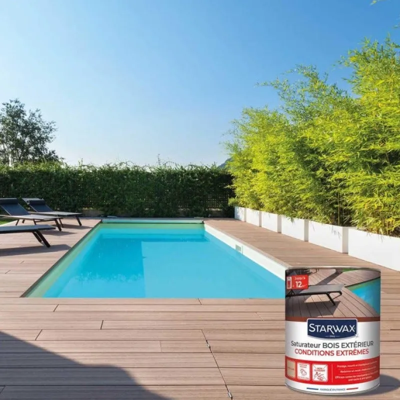 Discount STARWAX Saturateur bois extérieur haute protection incolore 1L