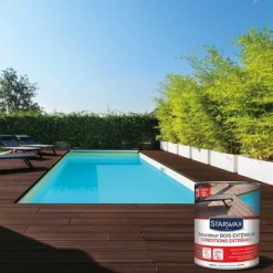Online STARWAX Saturateur bois extérieur haute protection teinte teck 1L