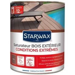 Online STARWAX Saturateur bois extérieur haute protection teinte teck 1L