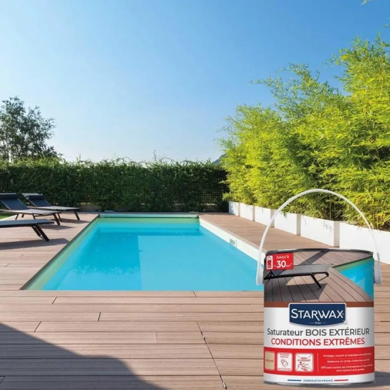New STARWAX Saturateur bois extérieur haute protection incolore 2,5L