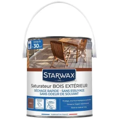 Discount STARWAX Saturateur bois extérieur teinte teck 2,5L