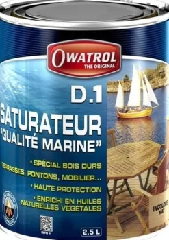 Best OWATROL Saturateur qualité marine pour bois durs DEKS OLJE D1 2.5L