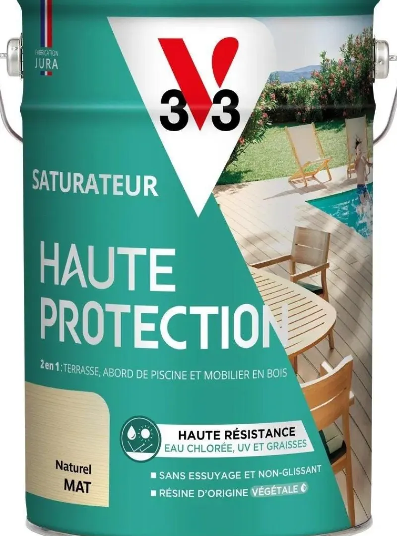 Clearance V33 Saturateur terrasse haute protection biosourcé 5L Naturel