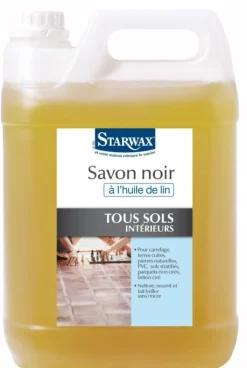 Outlet STARWAX Savon noir à l'huile de lin 5L