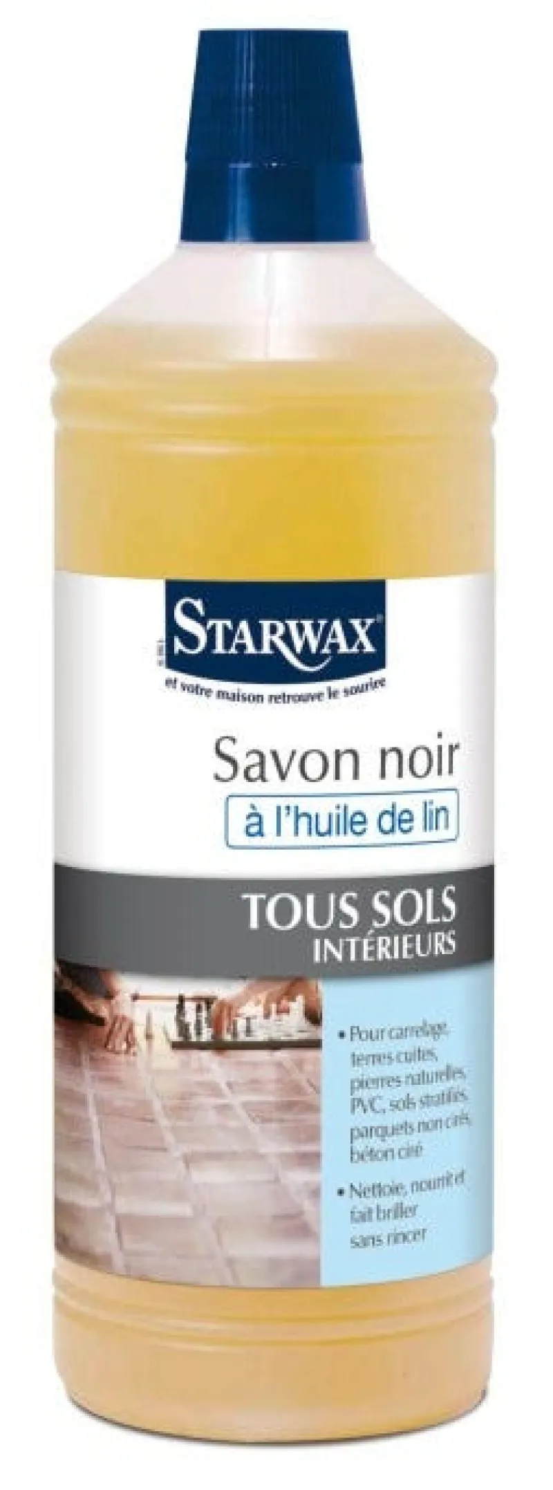 Clearance STARWAX Savon noir à l'huile de lin 1L
