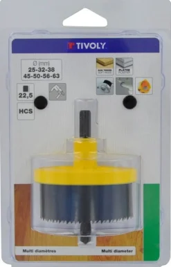 Clearance TIVOLY Scie trépan HCS 7 lames Ø25-32-38
