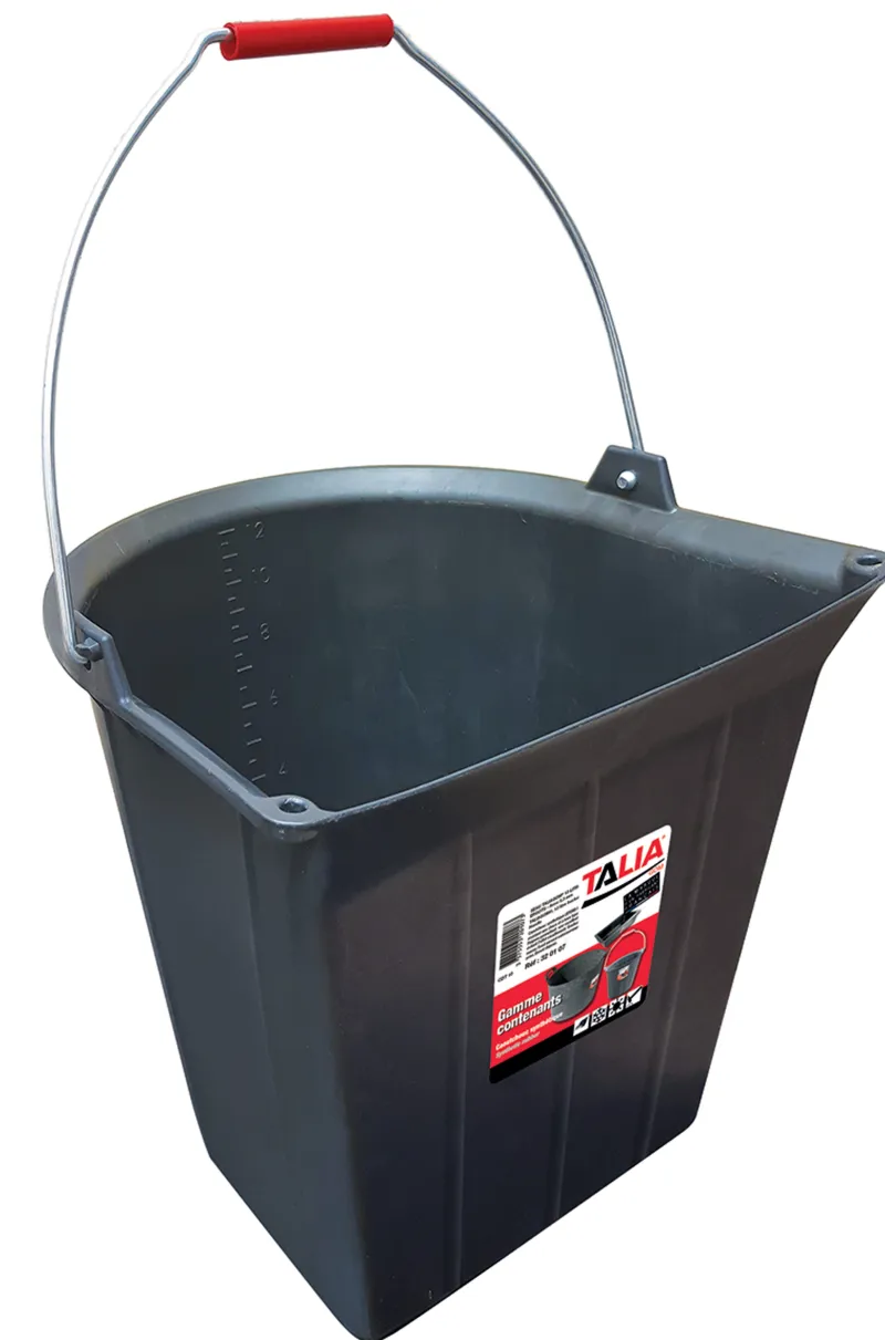 Online TALIAPLAST Seau côté plat Taliagom 13L noir TALIPLAST