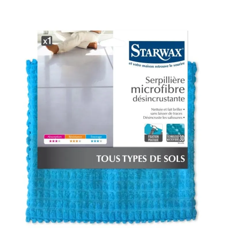 Best STARWAX Serpillière microfibre désincrustantetous types de sol