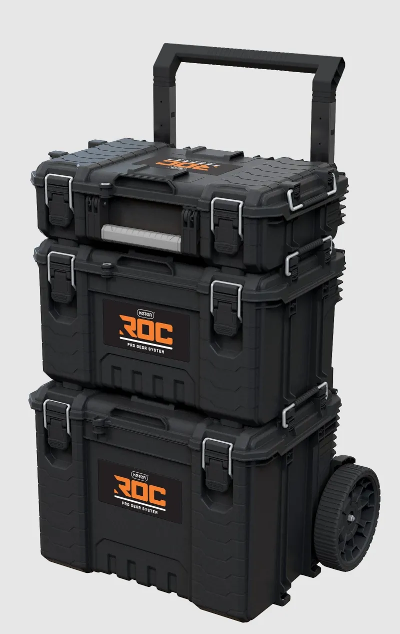 Clearance KETER Servante mobile 3 éléments StackNRoll Pro Gear