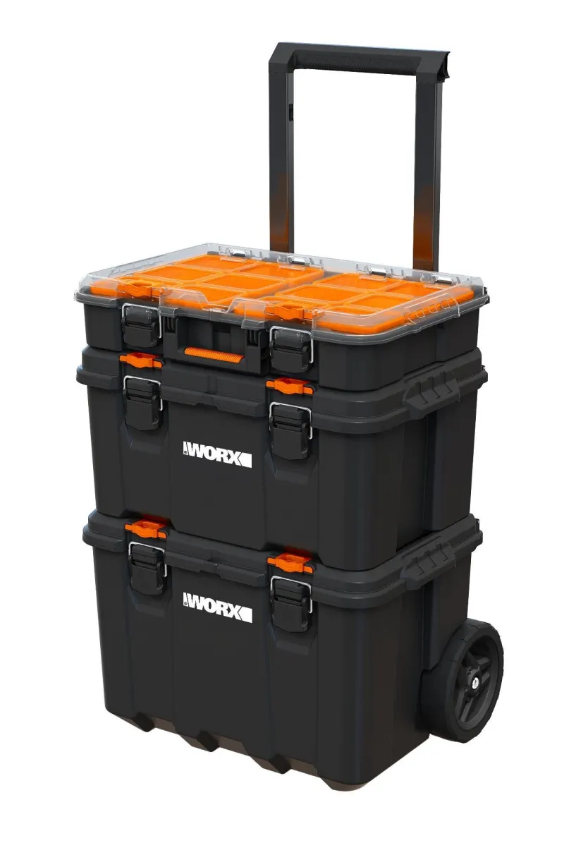 Clearance KETER Servante transportable 3-en-1 Stackn'Roll Worx