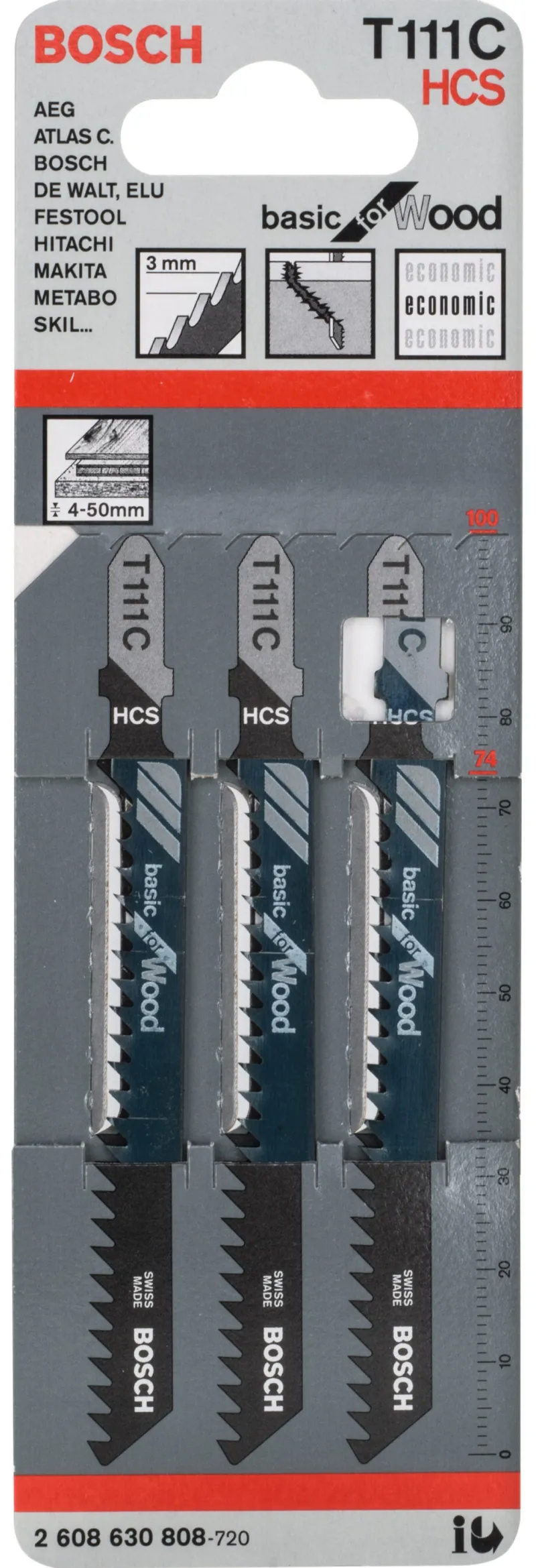 Discount BOSCH PROFESSIONAL Set de 3 Lames de scie sauteuse Bosch T 111 C