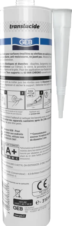 Discount GEB Silicone Bain&Cuisine translucide 310 ml