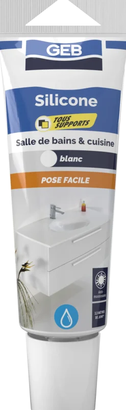 Sale GEB Silicone tous supports 100 ml blanc
