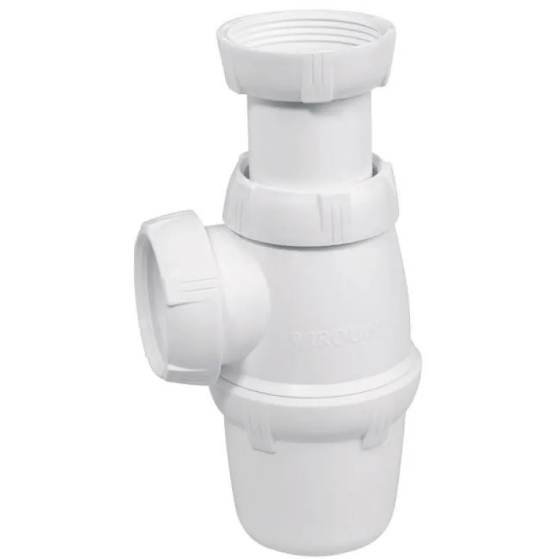 Hot WIRQUIN Siphon d'évier réglable garde d'eau de 50 mm 60L/min