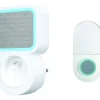 SEMAC Sonnette sans fil avec éclairage et prise plug blanc