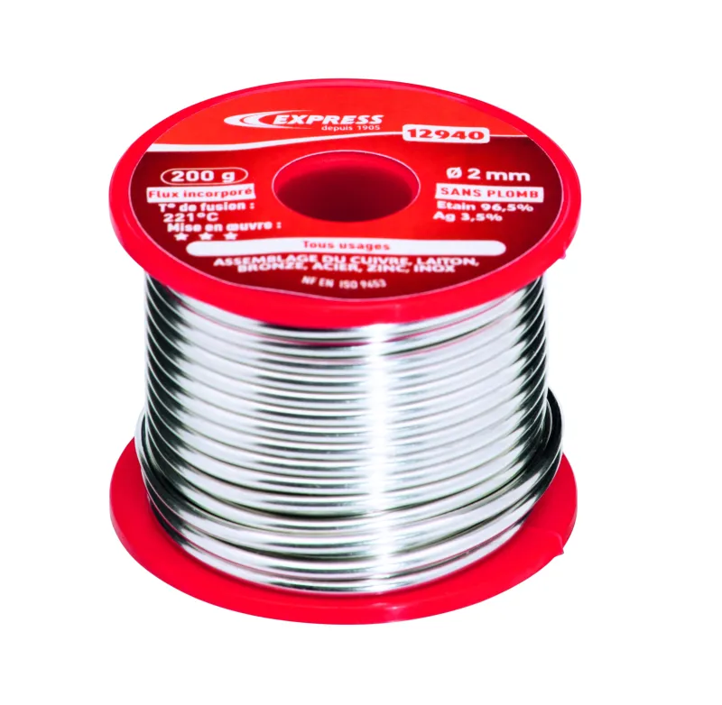 New EXPRESS Soudure étain 96.5% - ø fil 2mm - 200g