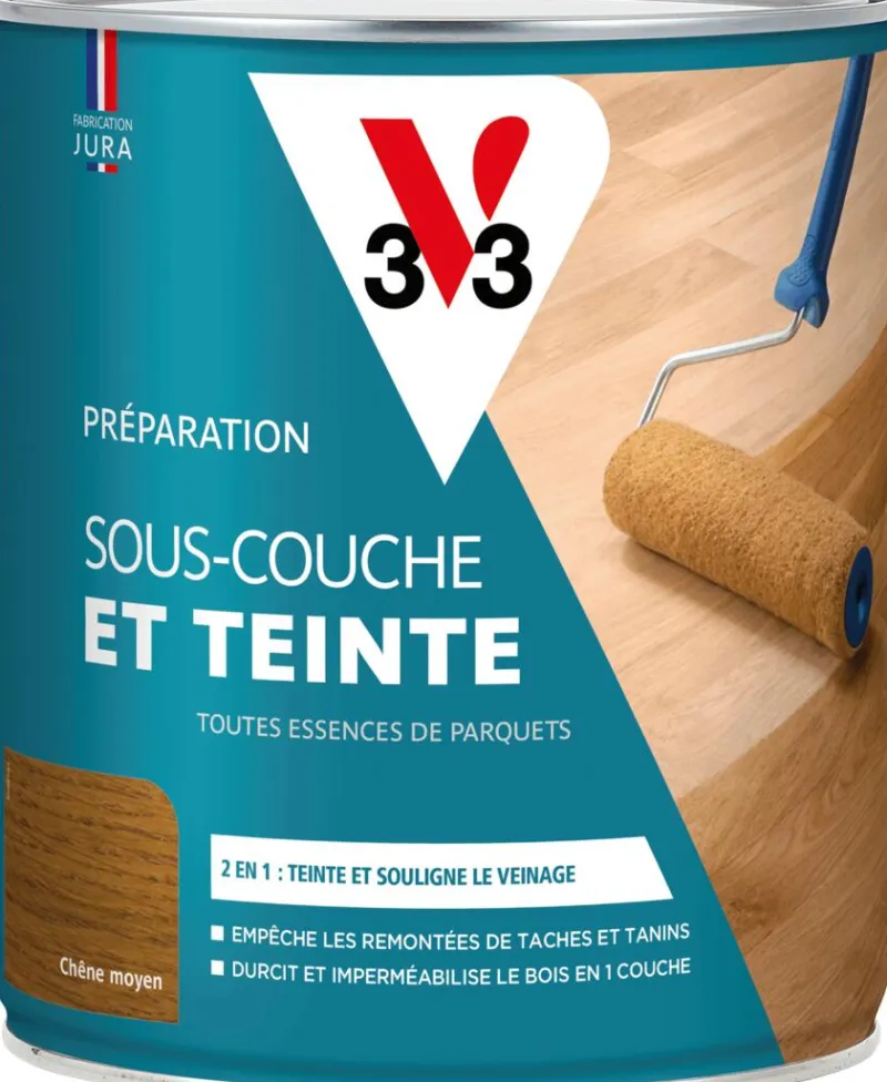 V33 Sous-couche et teinte pour parquets 2,50L