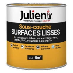 Best JULIEN Sous-couche peinture surfaces lisses mat blanc 0,5 L
