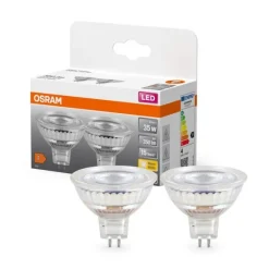 New OSRAM Spot MR16 LED 36° 3,8W=35 GU5.3 chaud x2