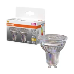 Hot OSRAM Spot PAR16 LED 50° verre 3,7W=50 GU10 chaud x2