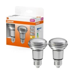 Outlet OSRAM Spot R63 LED verre clair 4,8W=60 E27 chaud x2