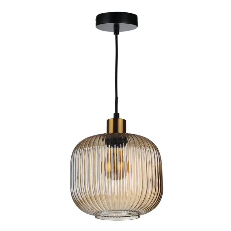 Hot Suspension LEDA ambré Ø20,5 cm