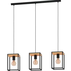Outlet EGLO Suspension Libertad E27 3x40W noir L88cm H110cm