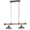 Online EGLO Suspension Oldbury E27 2x60W noir H110xL86cm