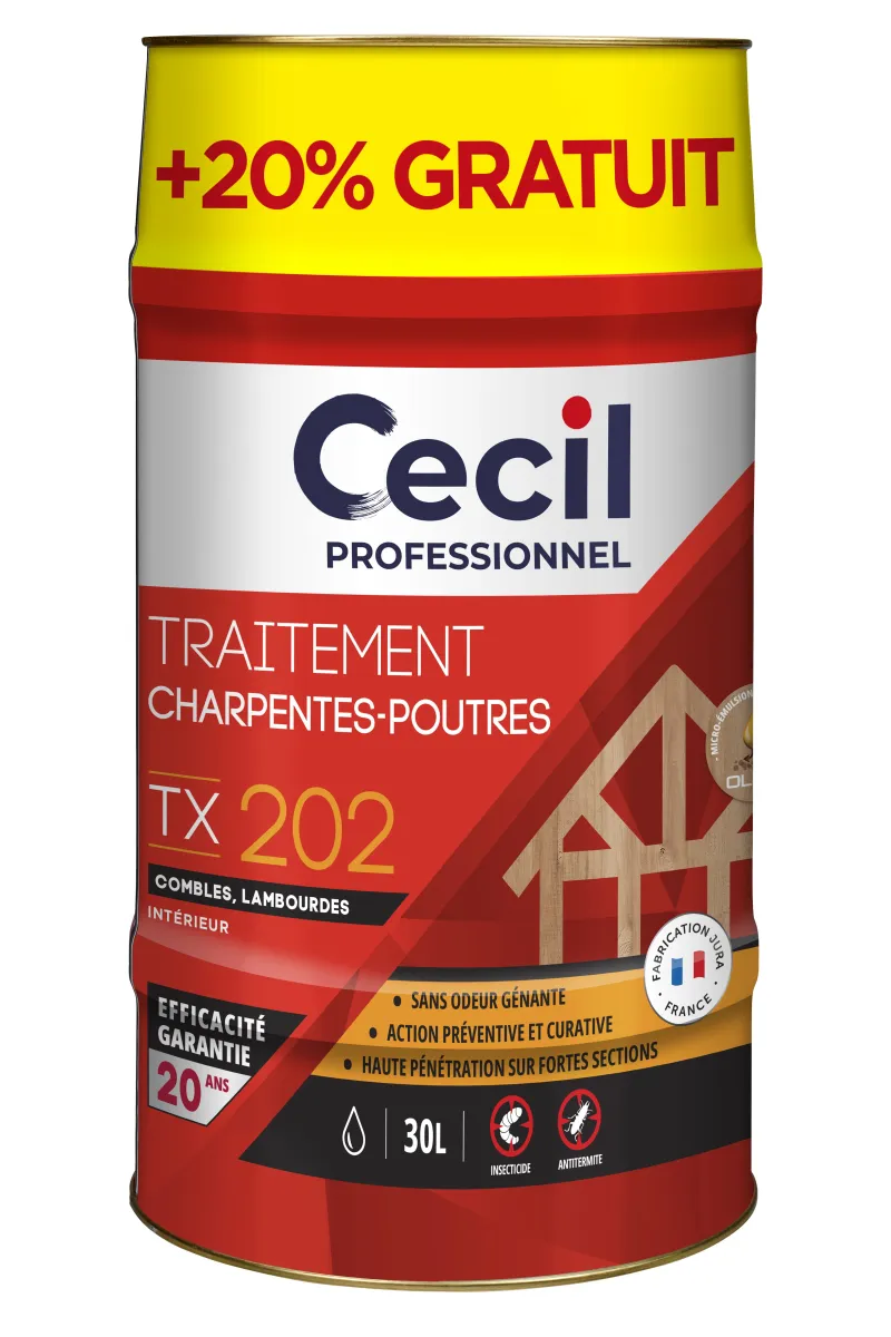 Sale CECIL PROFESSIONEL Traitement du bois 25L + 20% offert CECIL PRO