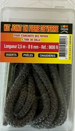 Online LE CHOUAN Tresse de fibre de verre noir Ø8 mm + tube de colle 17ml