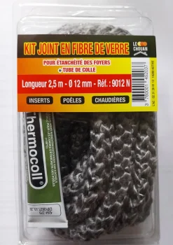 Online LE CHOUAN Tresse de fibre de verre noir Ø12mm + tube de colle 17ml