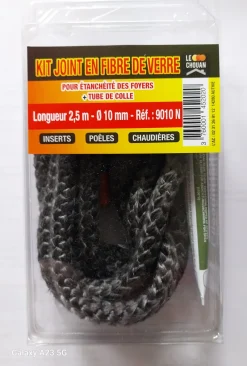 Hot LE CHOUAN Tresse de fibre de verre noir Ø10 mm + tube de colle 17ml