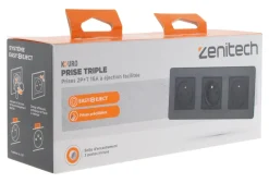 Discount ZENITECH Triple prise 2 pôles + terre easyeject kouro