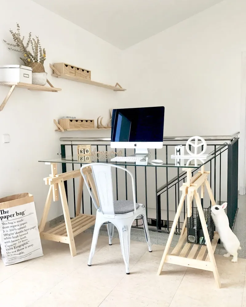 Online ASTIGARRAGA Tréteau Architec pin massif non vernis 70 à 98 cm