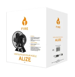 Online Ventilateur de poêle Alizé en aluminium anodisé noir