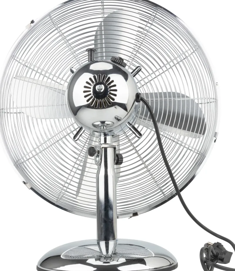 New VOLTMAN Ventilateur de table Boras chromé Ø40cm 50W