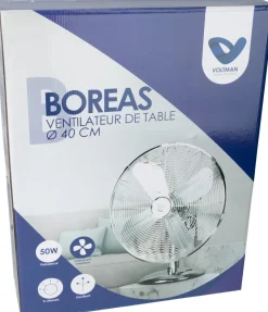 New VOLTMAN Ventilateur de table Boras chromé Ø40cm 50W