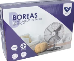 New VOLTMAN Ventilateur de table Boreas chromé Ø30cm 40W