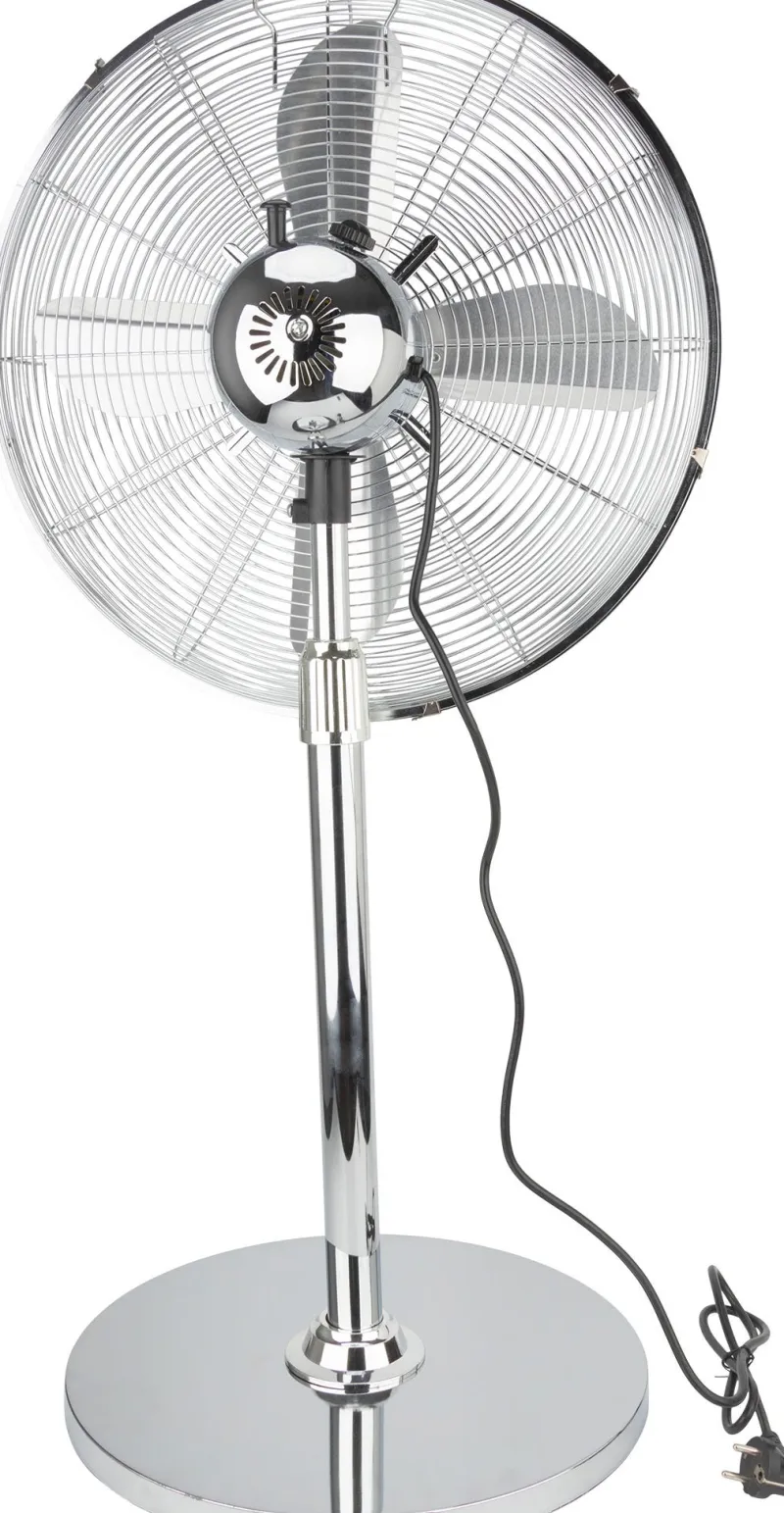New VOLTMAN Ventilateur sur pied Boreas chromé Ø45cm 60W
