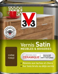 Discount V33 Vernis intérieur meubles/boiseries chêne foncé Satin 250 ml
