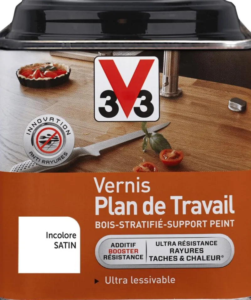 Clearance V33 Vernis Plan de Travail incolore brillant 0,5L