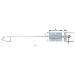 Best GAH ALBERTS Verrou baïonnette zingué avec gâche attachée 493 Ø16 mm