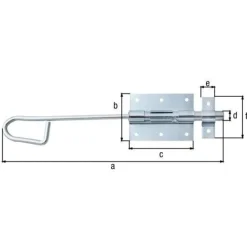 Discount GAH ALBERTS Verrou baïonnette zingué avec gâche attachée 300 Ø14 mm