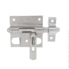 AFBAT Verrou de box porte-cadenas avec gâche Ø10mm Inox