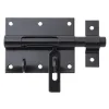 Hot GAH ALBERTS Verrou porte-cadenas zingué noir + gâche attachée 90/130 mm